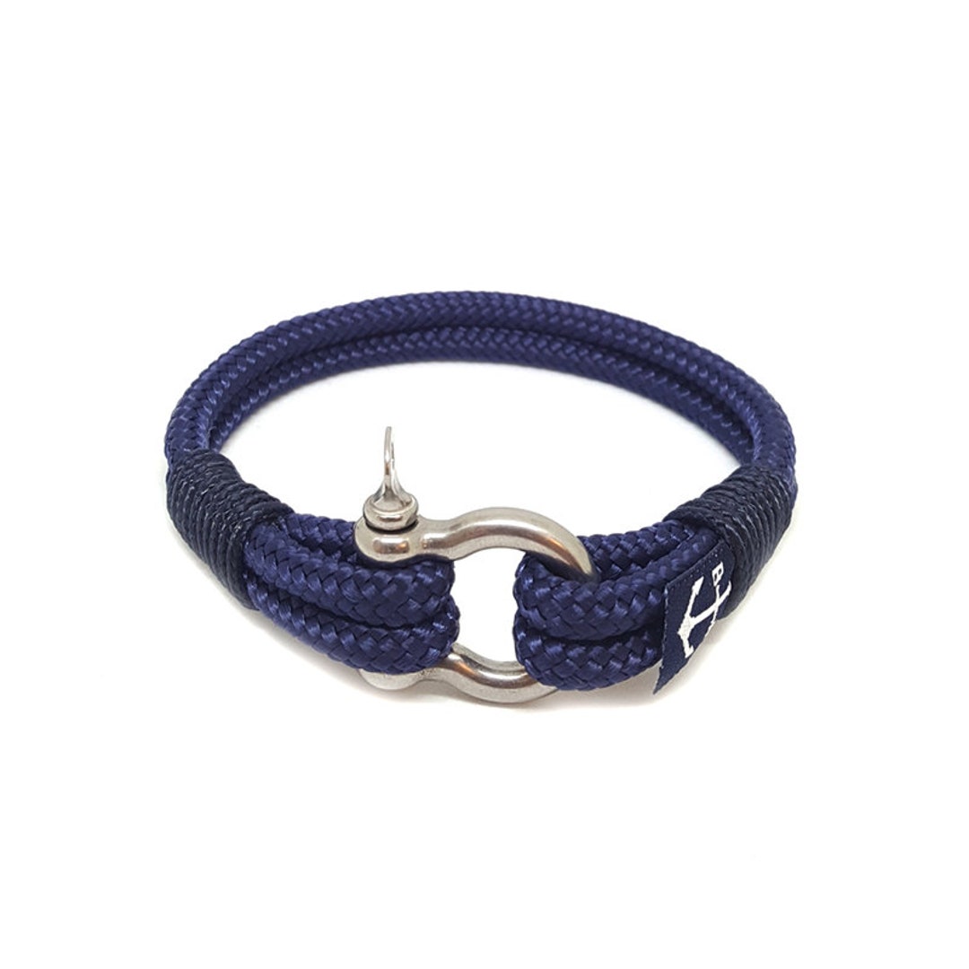 Dark Blue Braceletrope Jewelry Navy Bracelet Shackle - Etsy