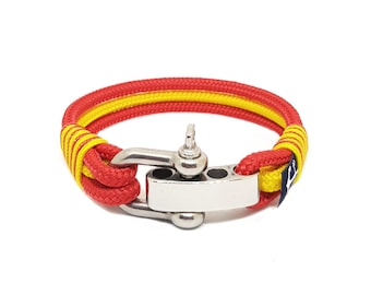 Manchester United Rope Bracelet, Stainless Steel Nautical Shackle