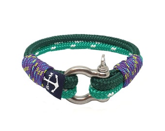 Keelan Nautical Bracelet by Bran Marion | Handmade in Ireland | Unisex Bracelet | schackel armband | Schnur Armband