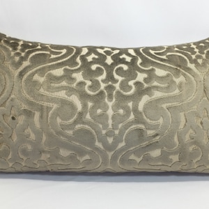 Pillow Cover - Designers Guild - Taupe Cut Velvet