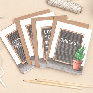 Tarjeta de tablero de cartas, juego de tarjetas de cartón, tarjeta de cumpleaños del tablero de cartas, juego de tarjetas de felicitación, cita de cartón, conjunto en caja de tarjetas para todas las ocasiones