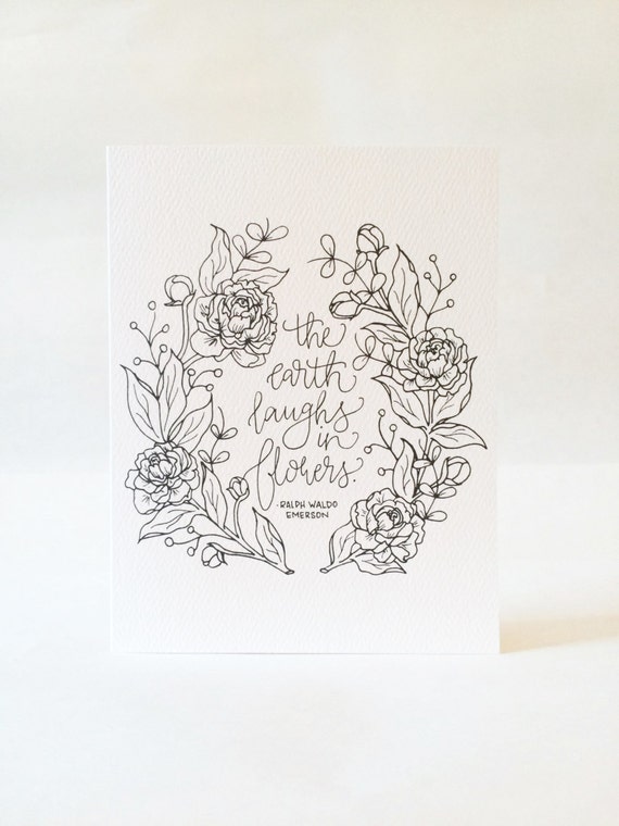 Download Coloring Card Adult Coloring Book Floral Diy Watercolor Etsy