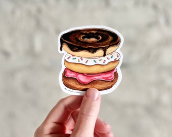 Sticker en vinyle Donut Stack