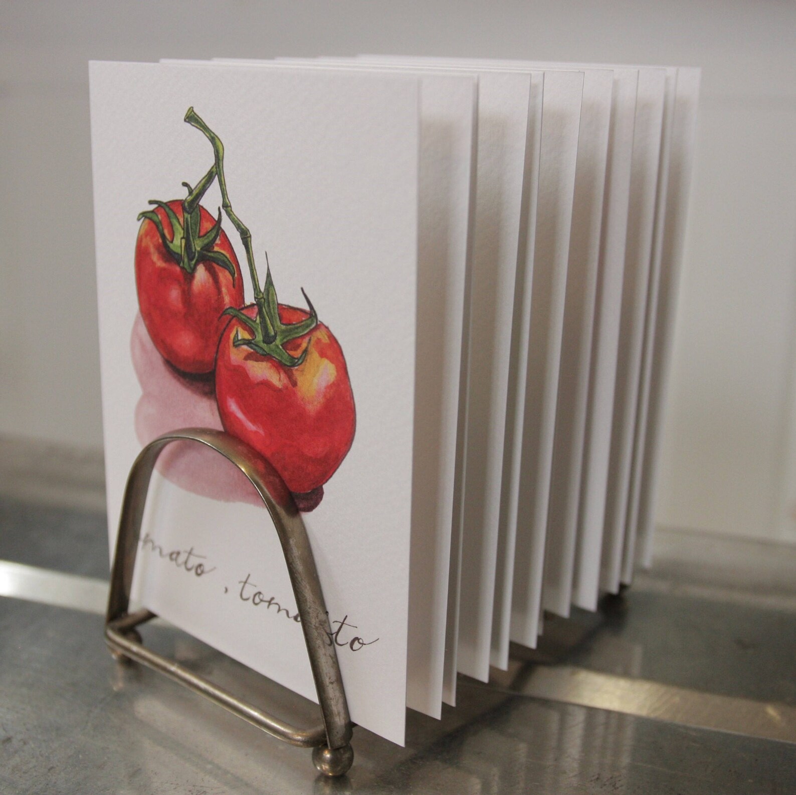 Produce Puns Stationery Set Watercolor and Hand Lettered Note Etsy