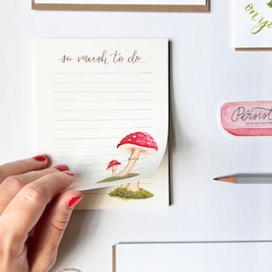 Mushroom Notepad - So Mush To Do - Mushroom Pun To Do List