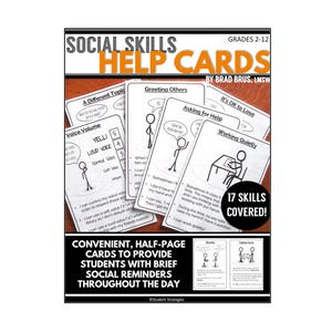 Cartões de ajuda para habilidades sociais
