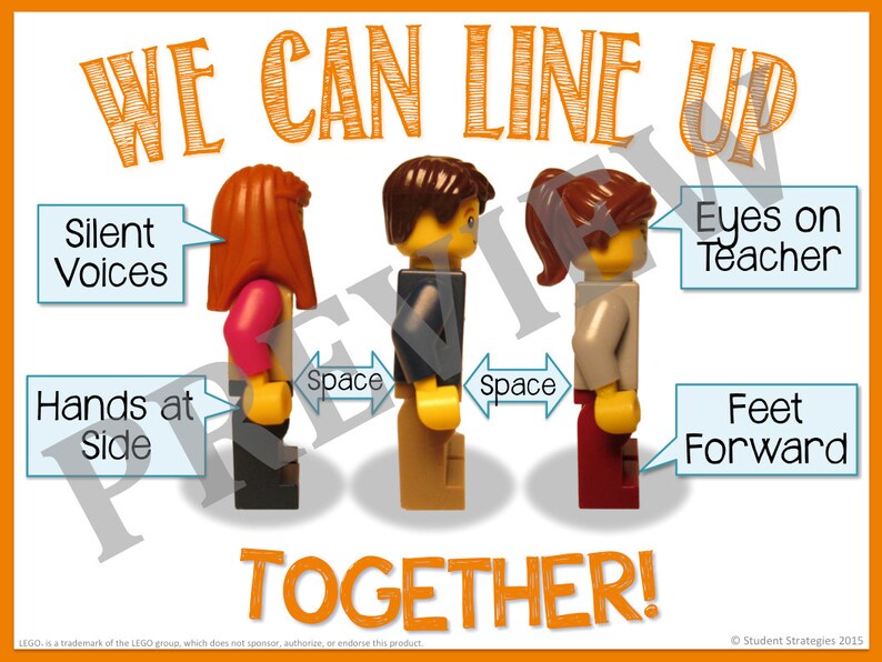 We Can Line Up Classroom Poster image 1