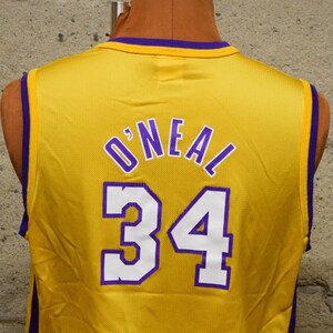 Vintage Champion LA Lakers Shaq Oneal #34 NBA Basketball Shirt Jersey 90s  men