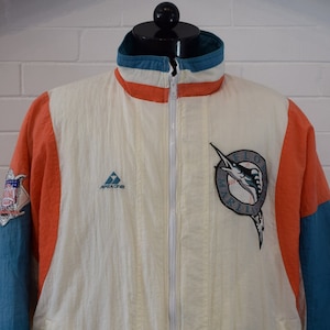 Vintage Apex One Florida Marlins MLB Multicolor Colorblock Jacket 90's XL
