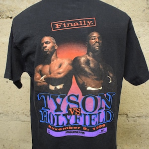 Vintage 1996 Tyson VS Holyfield MGM Grand Single Stitch USA Made T 