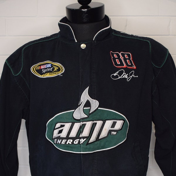 Vintage Amp Energy #88 Dale Earnhardt Jr Winner's Circle NASCAR Jacket 90's Medium