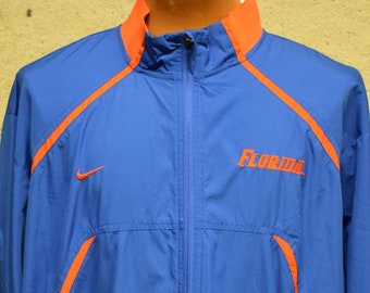 ヴィンテージ フロリダ ゲーターズ ナイキ フィット ストーム ブルー オレンジ ウィンドブレーカー ジャケット XL