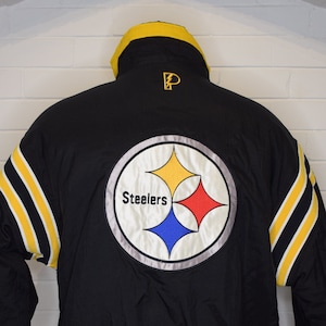 Vintage Pittsburgh Steelers NFL Pro Player Reversible Puffer Jacket 90&#39;s Medium