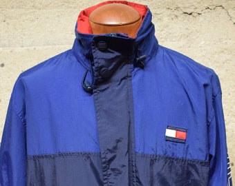 Vintage Tommy Hilfiger Spell Out Windbreaker Jacket 90's Small