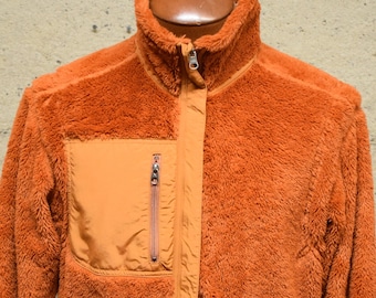 Vintage Patagonia Fleece  Orange Zip Up Jacket 90's Large