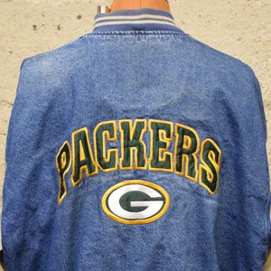 Vintage Green Bay Packers Lee Miller Time Beer Denim Varsity