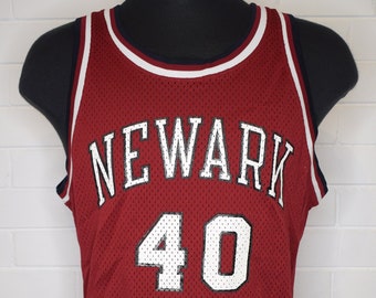 Vintage Newark #40 Champion Sports Club Basketball Retro Jersey 80's Large