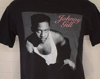 Vintage 1990 Johnny Gill Concert World Tour T-shirt 90's Large New