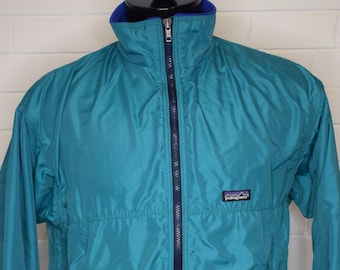 80s Vintage Patagonia Fleece Lined Satin Nylon Jacket Size 13/14