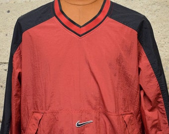 vintage v neck windbreaker