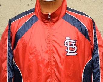 Vintage Louisville Redbirds Satin Jacket Mens M St. Louis Cardinals Full Zip