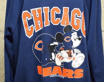Vintage 1988 Chicago Bears Mickey Mouse NFL Artex Sweatshirt 80&#39;s 4XL
