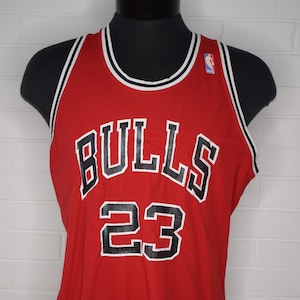 Vintage 1986-1989 Maillot Michael Jordan Chicago Bulls en maille sable, années 80 XL
