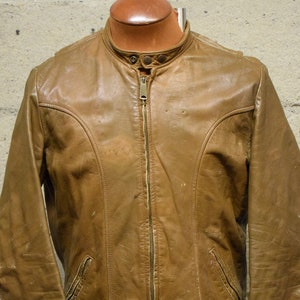 BROOKS LEATHER Cafe Racer Golden Label Brown Jacket Men Size M Racing Biking Motorcycle Etsy UK