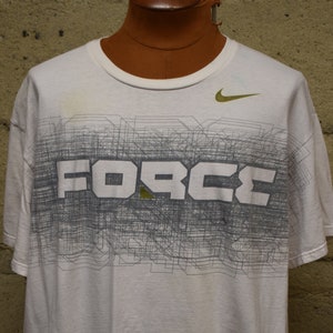 Vintage Y2K Nike Air Force Spellout Swoosh T-Shirt 2000&#39;s XXL