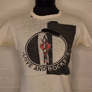 Vintage RARE 1986 Love and Rockets Here Come the Bubblemen Tour T