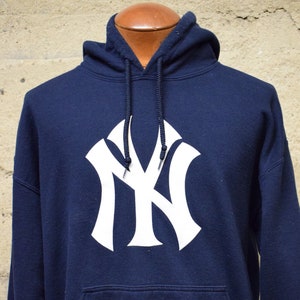 New York Yankees MLB Authentic Collection Majestic Fleece Lines Hoodie Size  Med