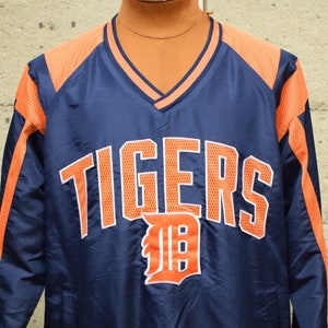 G-III Sports by Carl Banks Detroit Tigers Navy/Orange Lineman Half