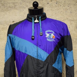 Vintage Charlotte Hornets NBA Apex One Light Full Zip Jacket 90's