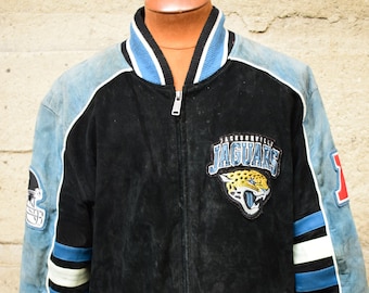 Vintage Jacksonville Jaguars Wool Blend & Suede Leather Jacket 90's
