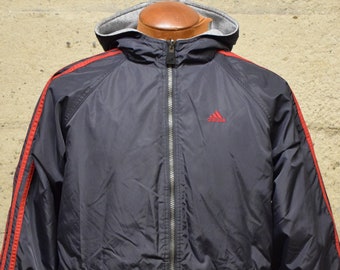 Vintage Adidas Reversible Trefoil Big Logo Jacke 90er XL