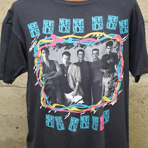 Vintage New Kids On The Block NKOTB 1989 On Tour Concert T-Shirt 80&#39;s XL