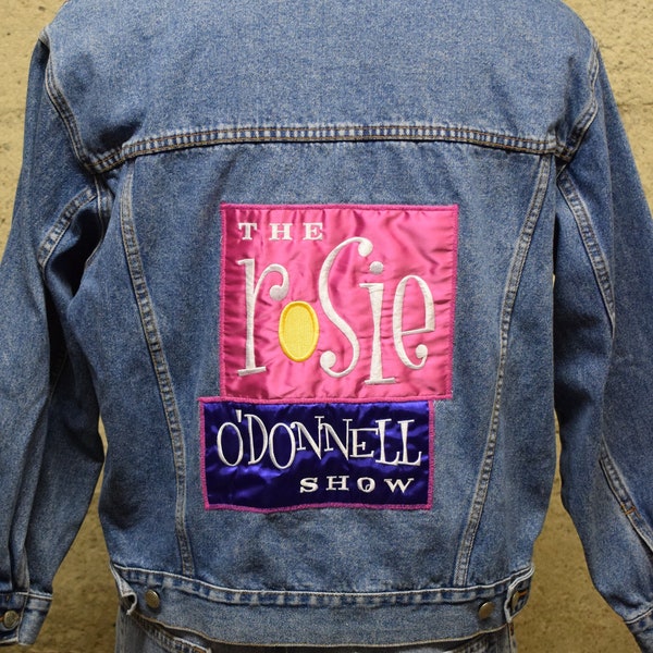 Vintage Women's Rosie O'Donnell Talk of the Town Denim Jean Jacket 90's Large