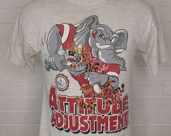 Vintage 1994 Iron Bowl Alabama Auburn Attitude Adjustment T-shirt