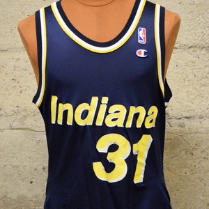 Big & Tall Men's Reggie Miller Indiana Pacers Mitchell and Ness Authentic  Navy Blue Throwback Jersey