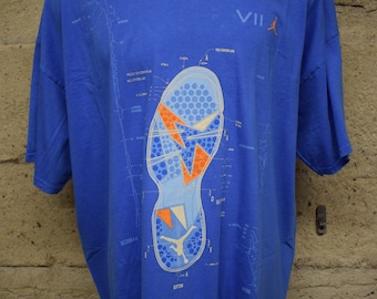 Maglietta vintage Nike Air Jordan VII Revisions anni '90, taglia 3XL