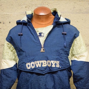 Vintage Starter Dallas Cowboys Jacket Youth Large Blue 