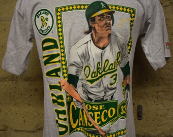 USA製 90s ヴィンテージ アスレチックス ホセ・カンセコ Tシャツ ヴィンテージ オークランド アスレチックス ホセ カンセコ