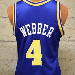 Vintage Chris Webber #4 Golden State Warriors NBA Champion Jersey 90&#39;s Size 44