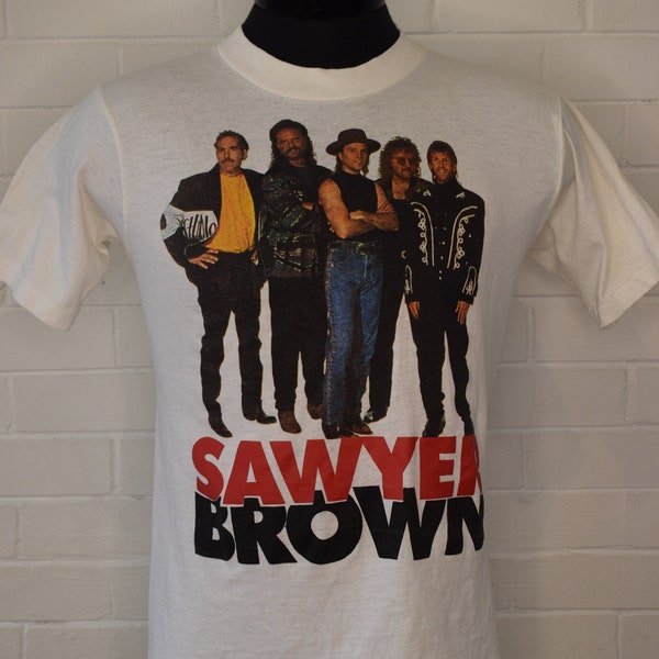 Vintage Sawyer Brown Single Stitch T-Shirt 90's Medium (38-40)