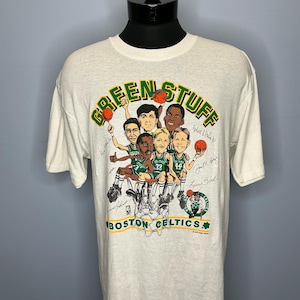 Vintage Boston Celtics Green Stuff NBA Bobble head Single Stitch T-Shirt 80’s XL/2XL