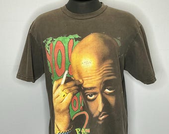 Camiseta vintage Tupac Shakur Yo! 2Pac Bai Bon de los 90, talla L/XL
