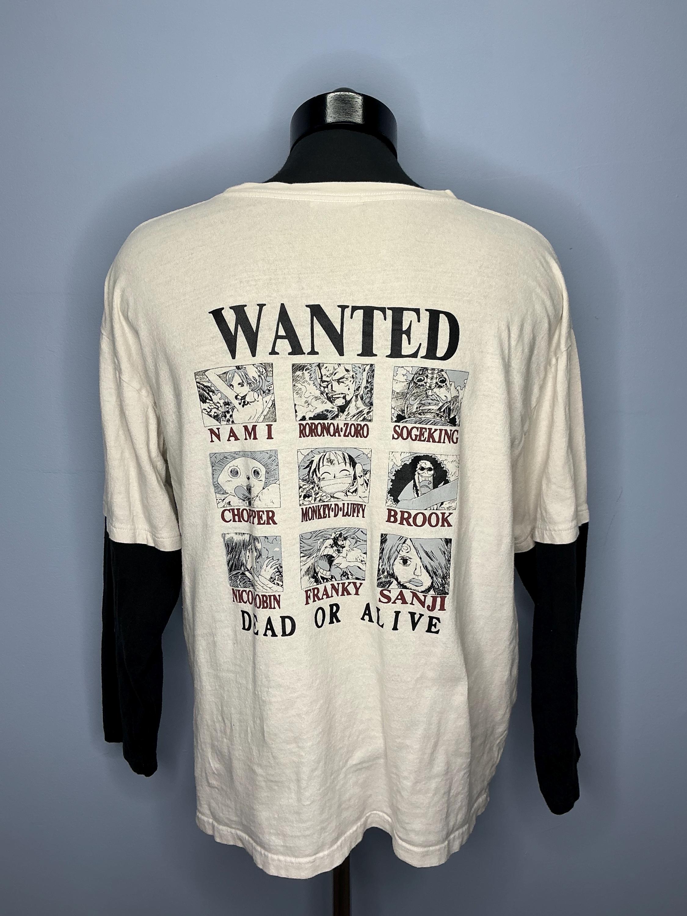 Vintage One Piece Anime Wanted Ripple Junction Long Sleeve T-shirt 