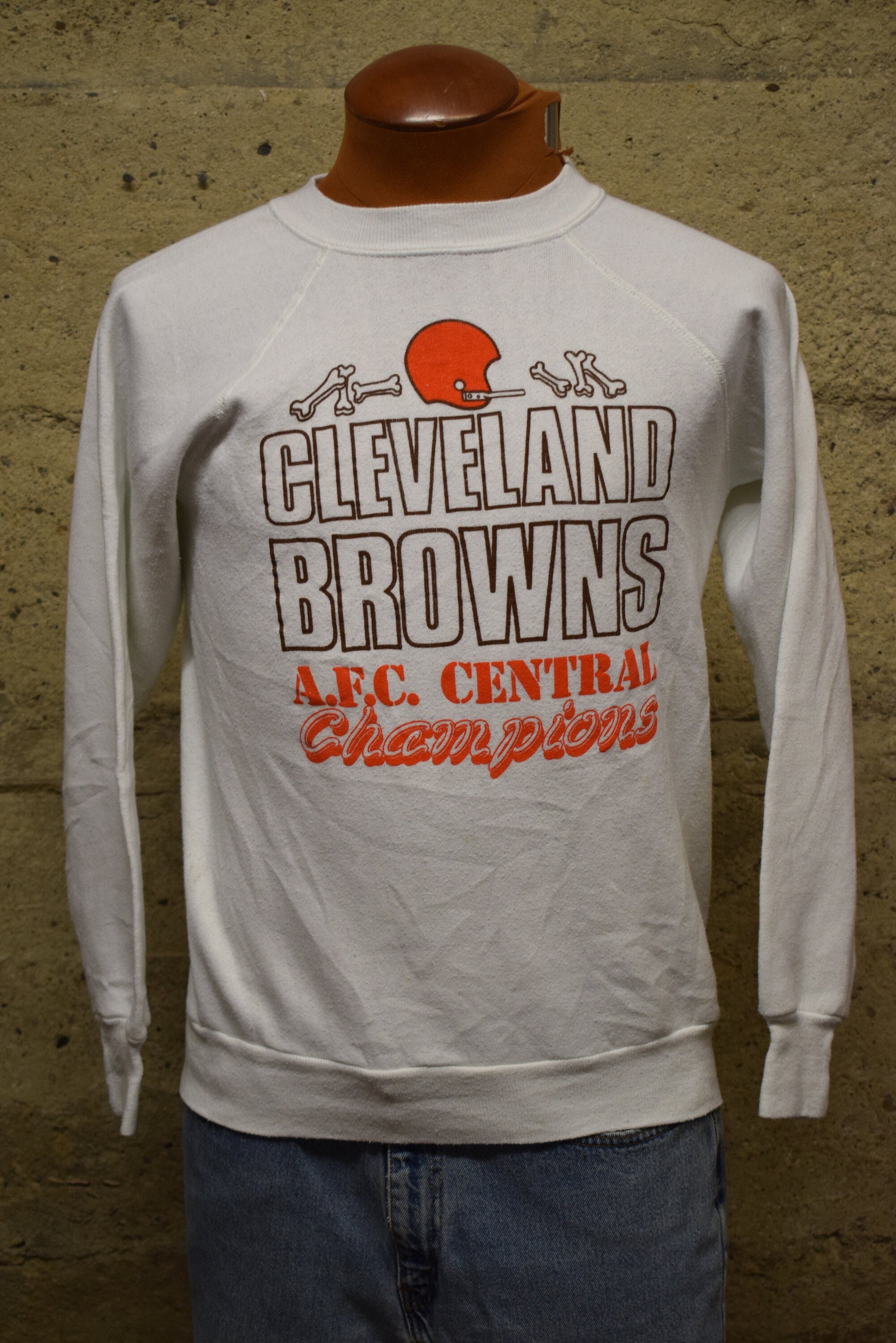 Champion Vintage NFL Cleveland Browns Sweatshirt Early 1980S-1990 Size XL Made in USA