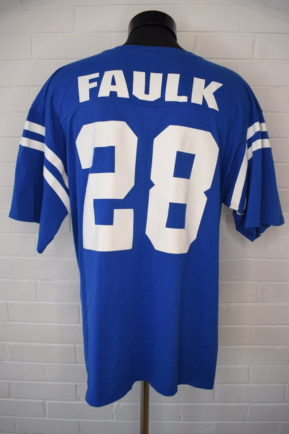 Vintage Marshall Faulk Indianapolis Colts Logo 7 … - image 1
