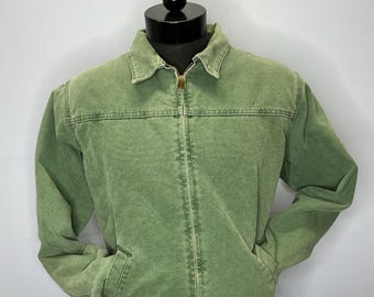 Vintage 1980s Carhartt Red Santa Fe Work Jacket / Workwear / Quilt